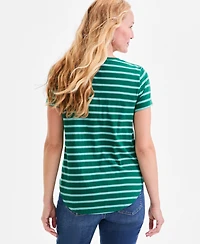 Style & Co Women's Striped Crewneck Short-Sleeve T-Shirt, Macy's Exclusive