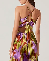 Astr the Label Women's Blythe Pleated Tie-Back Dress