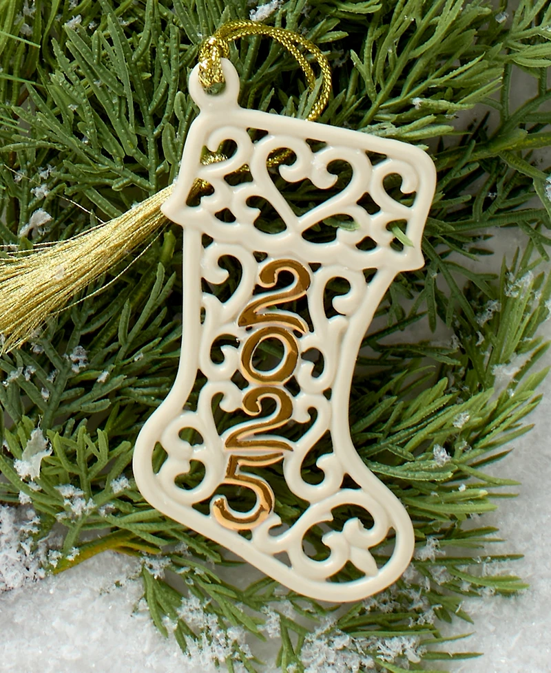 Lenox 2025 A Year to Remember Stocking Ornament