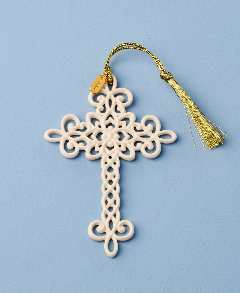 Lenox 2025 Snow Fantasies Cross Ornament