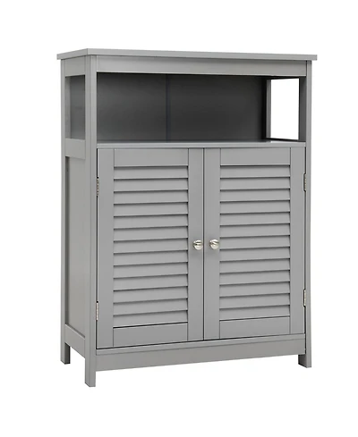 Volenca Wood Freestanding Bathroom Storage Cabinet with Double Shutter Door