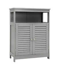 Volenca Wood Freestanding Bathroom Storage Cabinet with Double Shutter Door