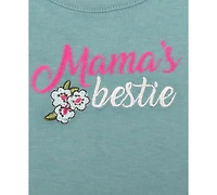 Baby Essentials Girls Mama's Bestie Bodysuit, Headband, Pants & Socks, 4 Piece Set