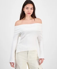 Hooked Up by Iot Juniors' Marilyn Off-The-Shoulder Top