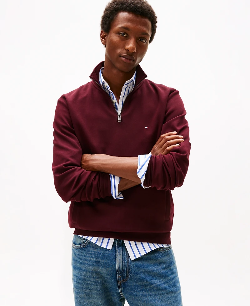Tommy Hilfiger Men's Essential Intechno Knit Regular-Fit 1/4-Zip Sweatshirt