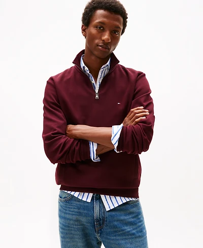 Tommy Hilfiger Men's Essential Intechno Knit Regular-Fit 1/4-Zip Sweatshirt