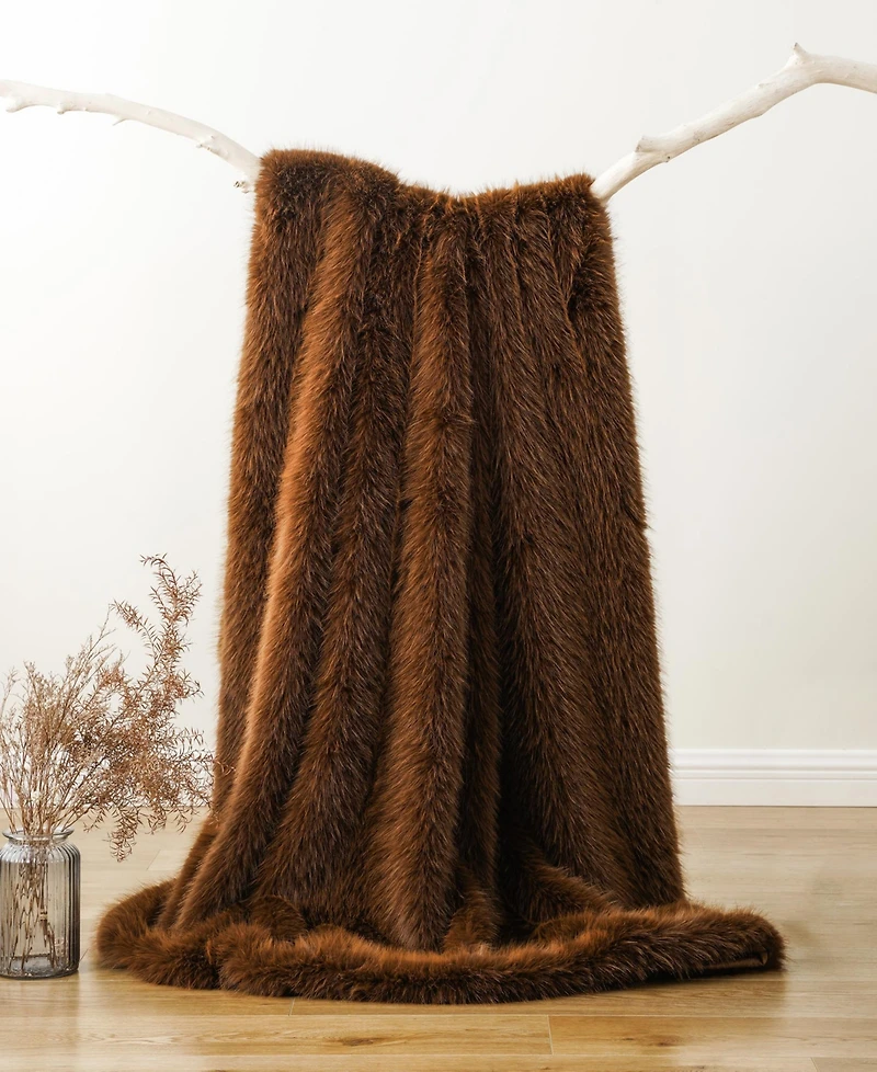 Battilo Lifestyle Faux Fur Throw, 60" x 80"