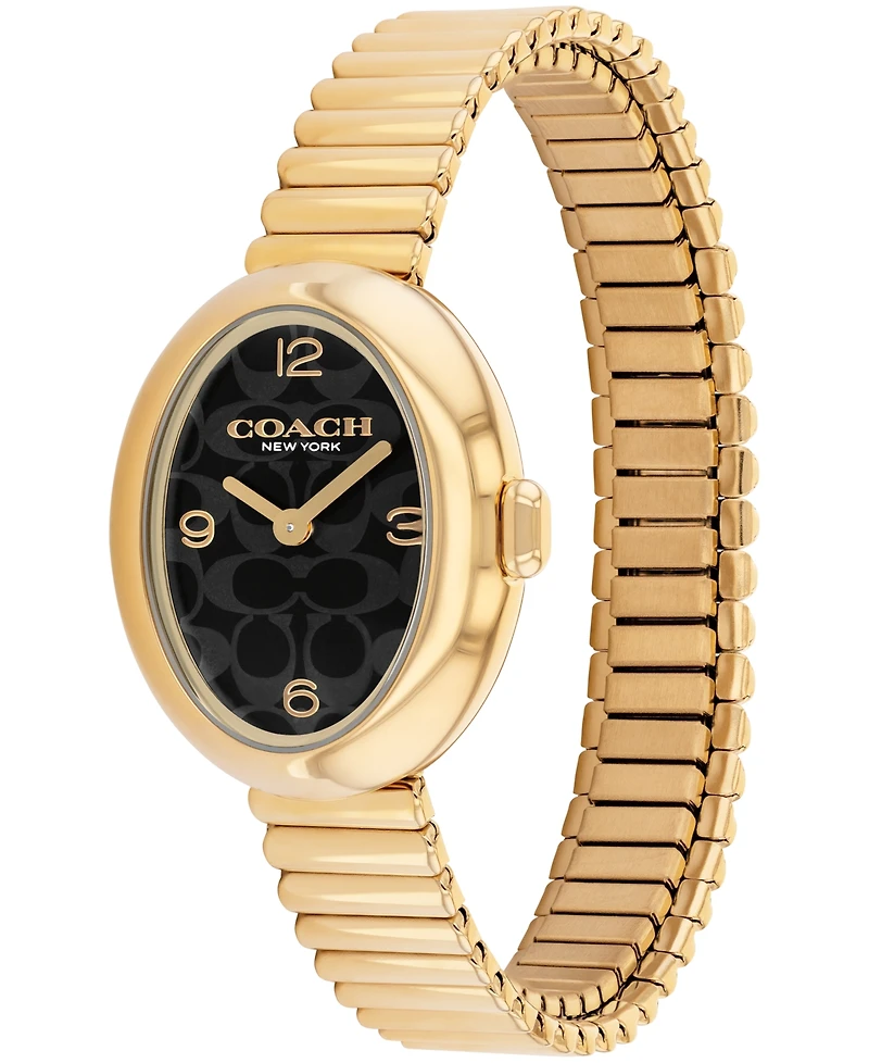 Coach Women's Sammy Gold Tone Stainless Steel Stretch Bracelet Watch