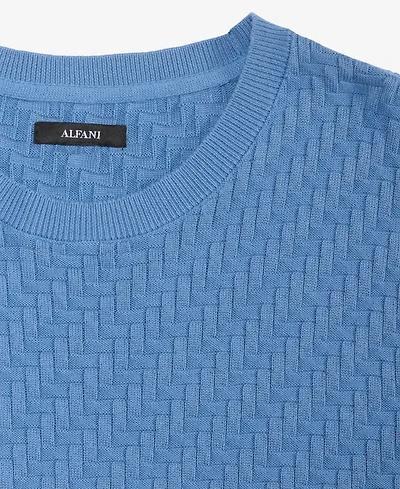 Alfani Men's Basketweave Sweater T-Shirt, Macy's Exclusive