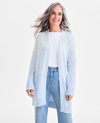 Style & Co Women's Open-Front Colorblocked Cardigan, Created for Macy's