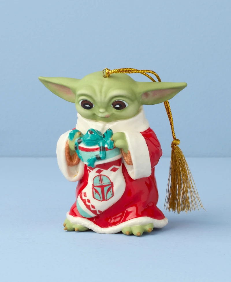 Lenox Holiday Grogu with Stocking Ornament
