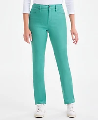 Style & Co Women's Straight-Leg High Rise Twill Pants, Created for Macy's