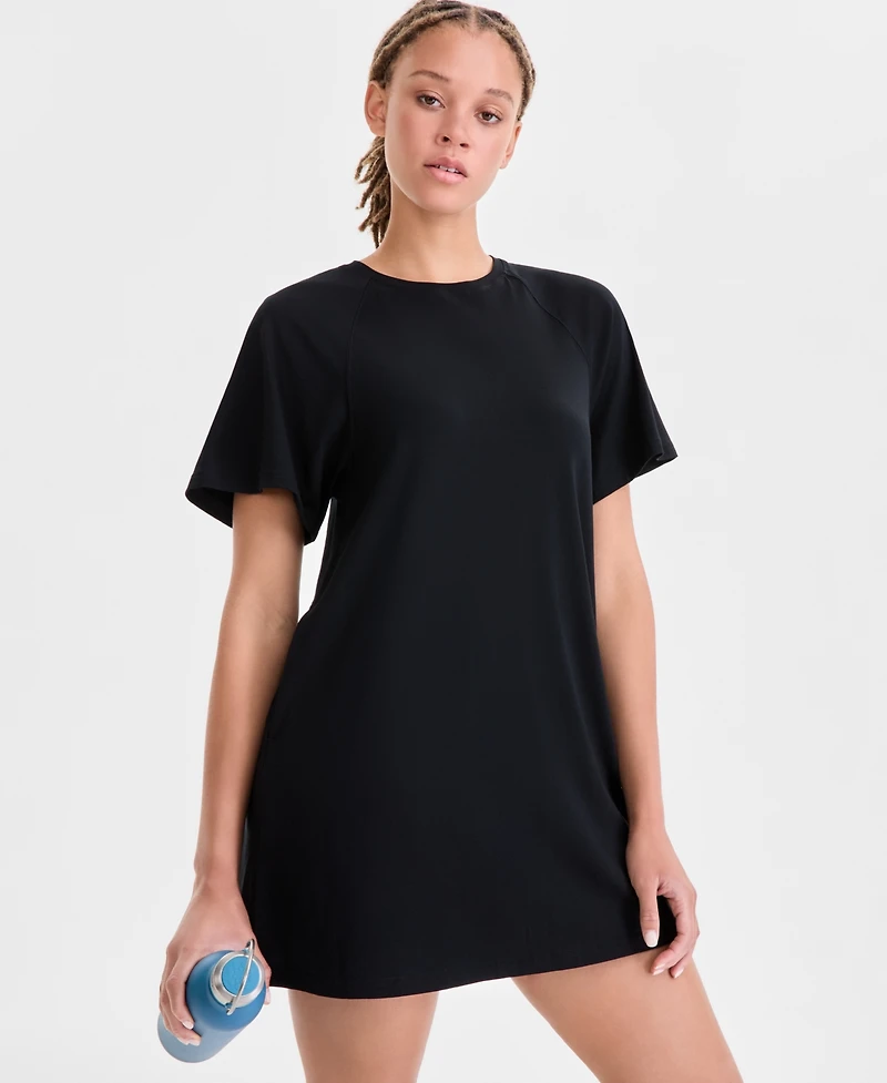 Id Ideology Women's Relaxed Crewneck Short-Sleeve T-Shirt Dress, Macy's Exclusive