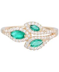 Gemstone (5/8 ct. t.w.) & Diamond (1/3 Multi-Stone Ring 14k Gold