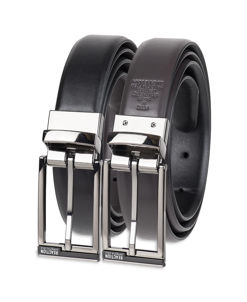 Kenneth Cole Reaction Men's 2-In-1 Reversible Feather Edge Dress Belt