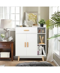 Volenca Floor Storage Cabinet Free Standing Cupboard Chest with 1 Drawer