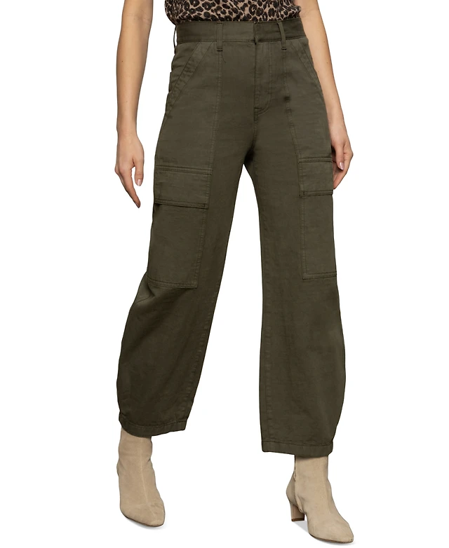 Sanctuary Women's Boyfriend High-Rise Utility Cotton Pants