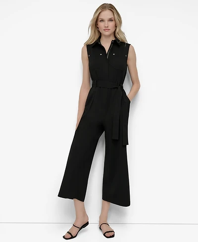 Dkny Women's Cargo Sleeveless Jumpsuit