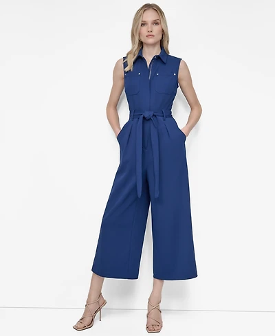 Dkny Women's Cargo Sleeveless Jumpsuit