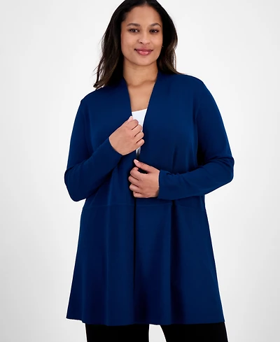 Anne Klein Plus Monteray Open-Front Cardigan