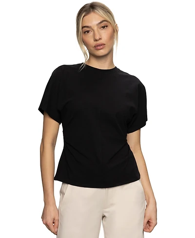 Sanctuary Women's Cotton Shirred-Waist Dolman T-Shirt