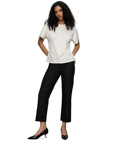 Sanctuary Women's Cotton Shirred-Waist Dolman T-Shirt