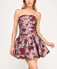 Invitee Juniors' Jacquard Fit & Flare Dress