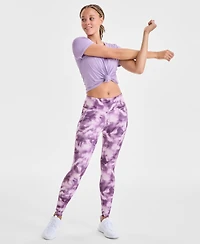 Id Ideology Women's Compression Smoky Dye High-Rise 7/8 Leggings, Macy's Exclusive