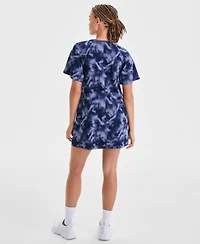 Id Ideology Women's Relaxed Smoky Dye Crewneck T-Shirt Dress, Macy's Exclusive