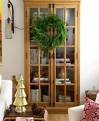 Nearly Natural 24" Artificial Touch Norfolk Island Pine Wreath with Natural Look