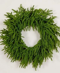 Nearly Natural 20" Pre-Lit Artificial Touch Norfolk Island Pine Wreath Led Lights