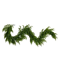 Nearly Natural 6" Pre-Lit Artificial Touch Norfolk Island Pine Garland Led Lights