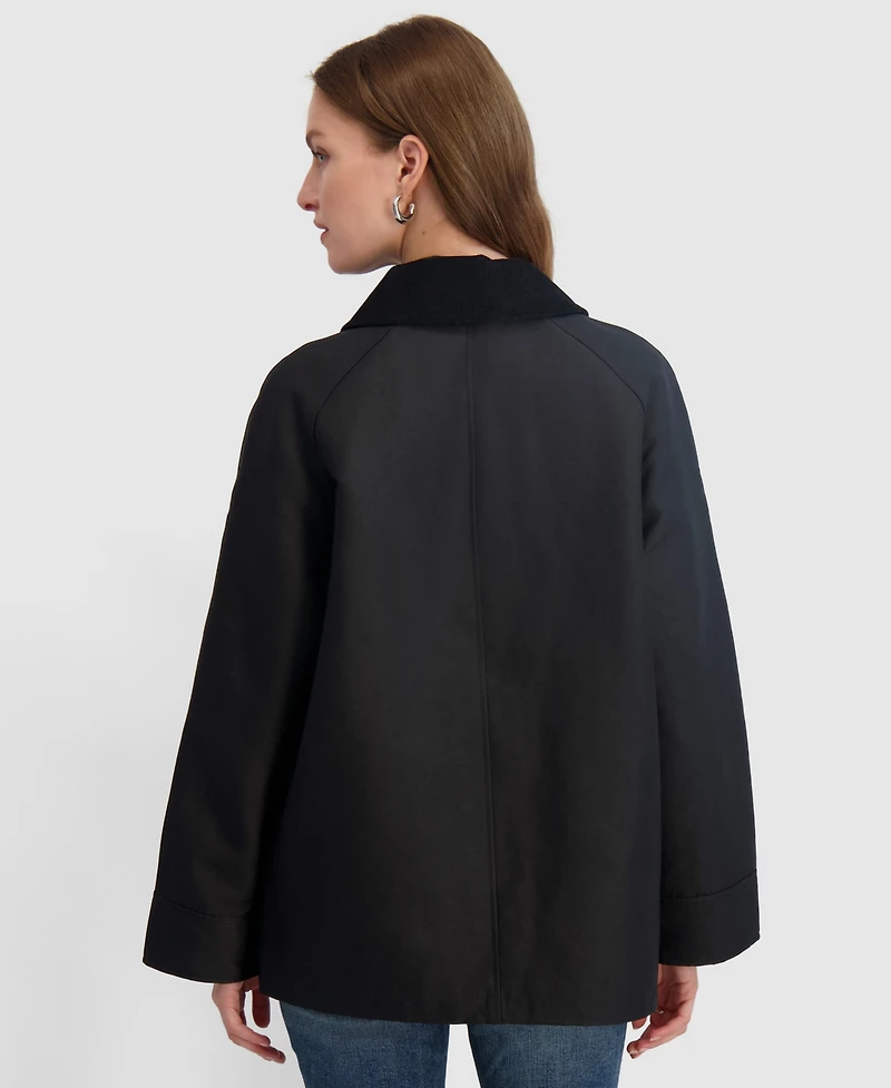 Tahari Women's Collared Canvas Barn Jacket