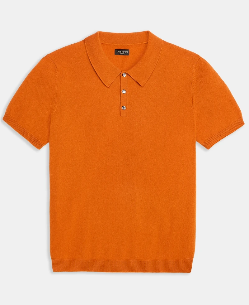 Club Room Men's Regular-Fit 100% Cashmere Sweater Polo Shirt, Macy's Exclusive