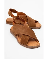 Broods Elastic Leather Slip On Sandals (Women)