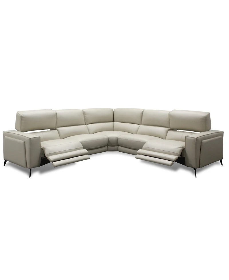 Neiwert -Pc. Leather Sofa Sectional with Power Recliners