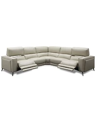 Neiwert -Pc. Leather Sofa Sectional with Power Recliners