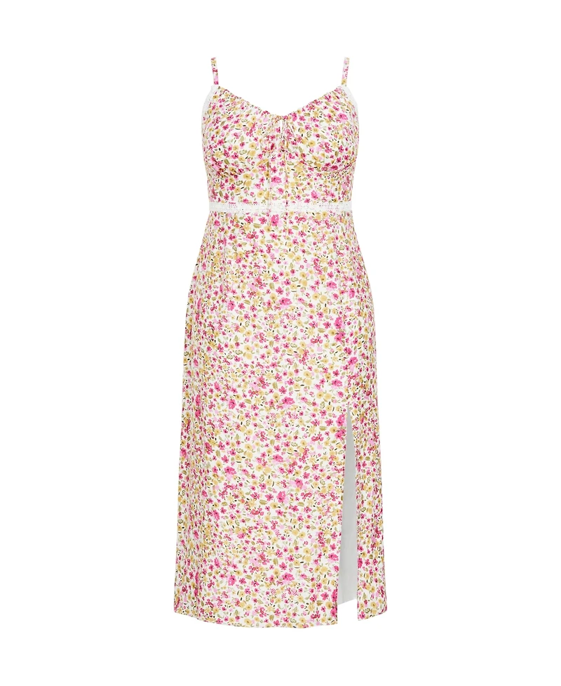 City Chic Women's Plus Sweet Floral Maxi Dress
