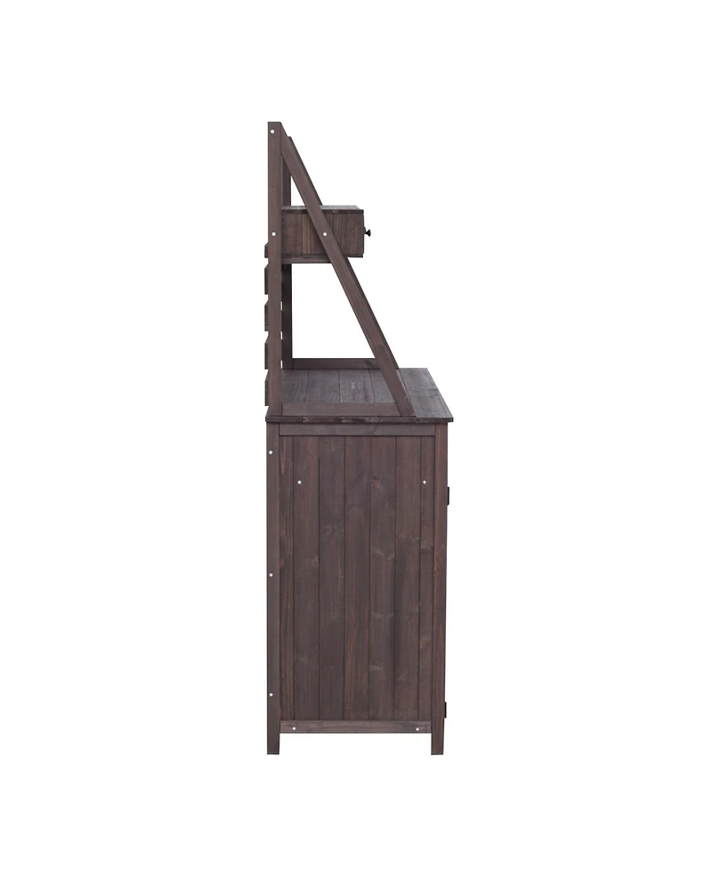 Streamdale Furniture Fir Wood Potting Bench with Storage