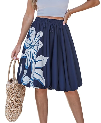 Cupshe Women's Out Late Tropical Midi Skirt