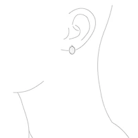 Bling Jewelry Set of 2 Simple White Pearl Cabochon Oval Clip-On Earrings Silver Gold Plated