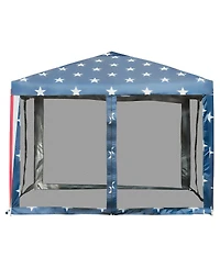 Gymax 10' x 10' Outdoor Pop-up Canopy Tent w/ Mesh Sidewalls Carrying Bag