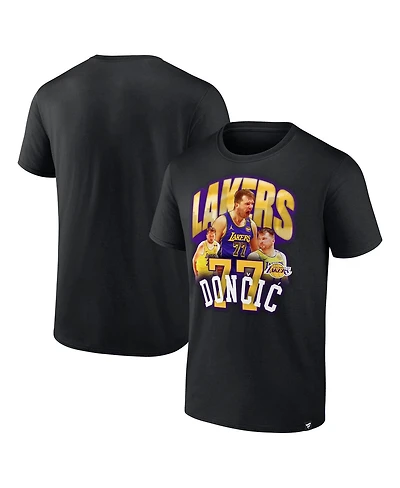 Fanatics Men's Luka Doncic Black Los Angeles Lakers Notorious 4.0 T-Shirt