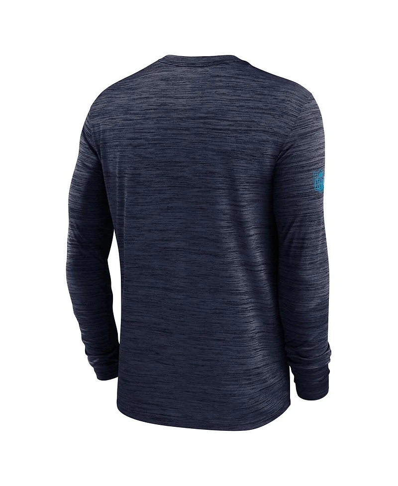 Nike Men's Navy Tennessee Titans Sideline Velocity Performance Long Sleeve T-Shirt
