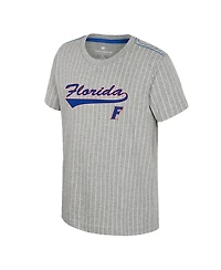 Colosseum Big Boys and Girls Heather Gray Florida Gators Airball Baseball T-Shirt