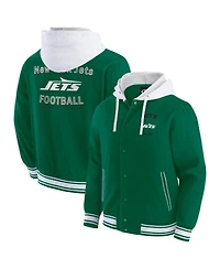 Darius Rucker Collection by Fanatics Men's Green New York Jets Full-Snap Hoodie Jacket