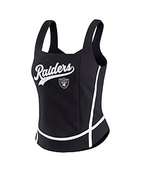 Wear by Erin Andrews Women's Black Las Vegas Raiders Square Neck Tank Top