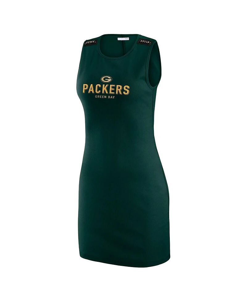 Wear by Erin Andrews Women's x Gracie Hunt Green Bay Packers Ribbed Tank Dress