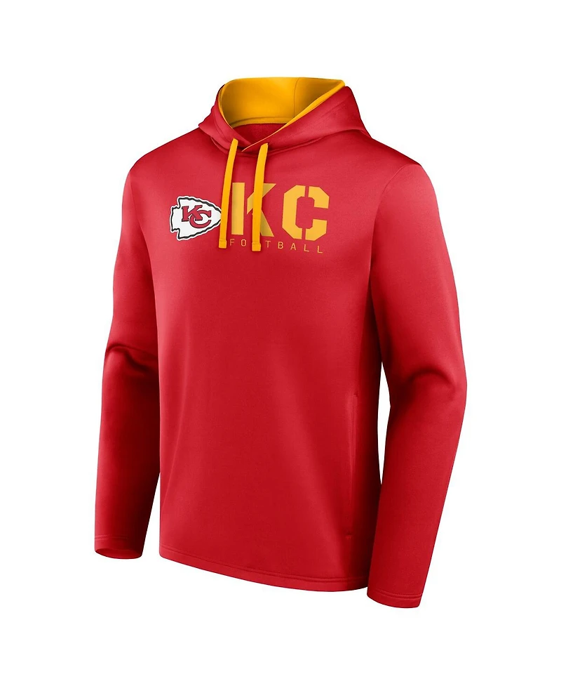 Logo Athletic Men's Red Kansas City Chiefs Head Start Pullover Hoodie