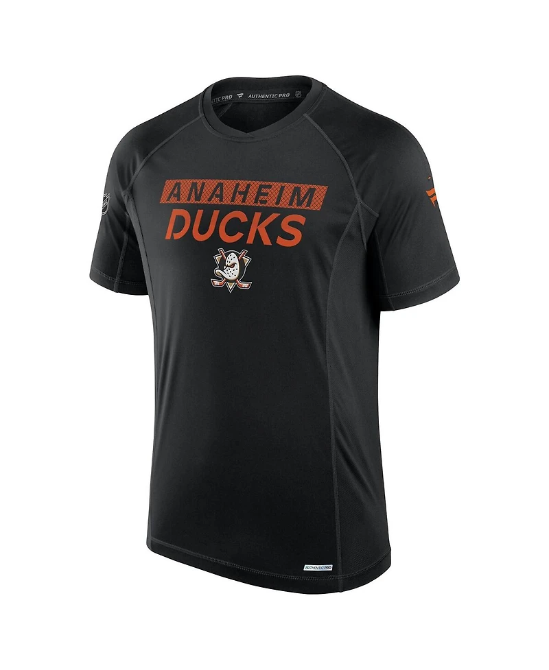 Fanatics Men's Black Anaheim Ducks Authentic Pro Rink Tech T-Shirt